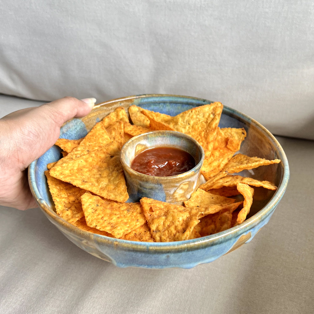 Splattered Nachos Platter Inches Handpainted - Main Image