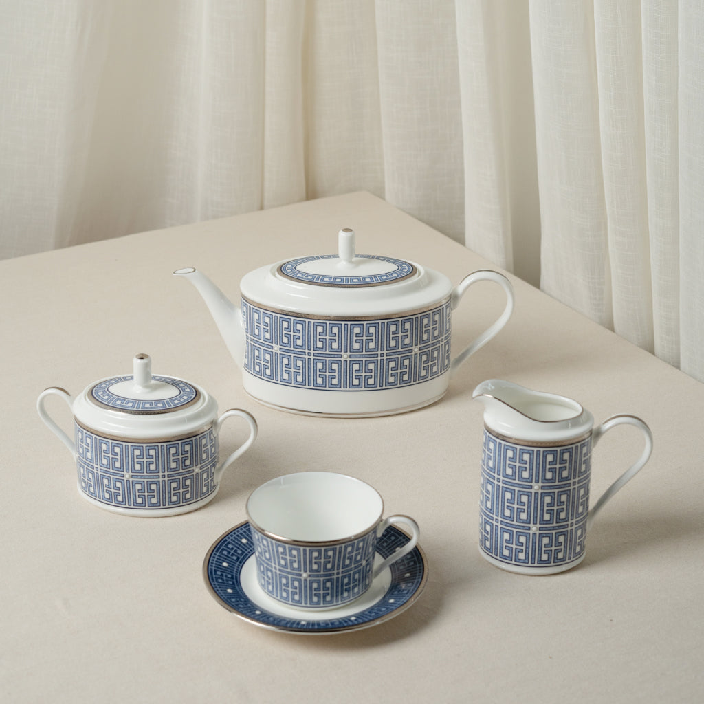Infinity Blue Tea Set | 17pc | Gift Box – Lagavi