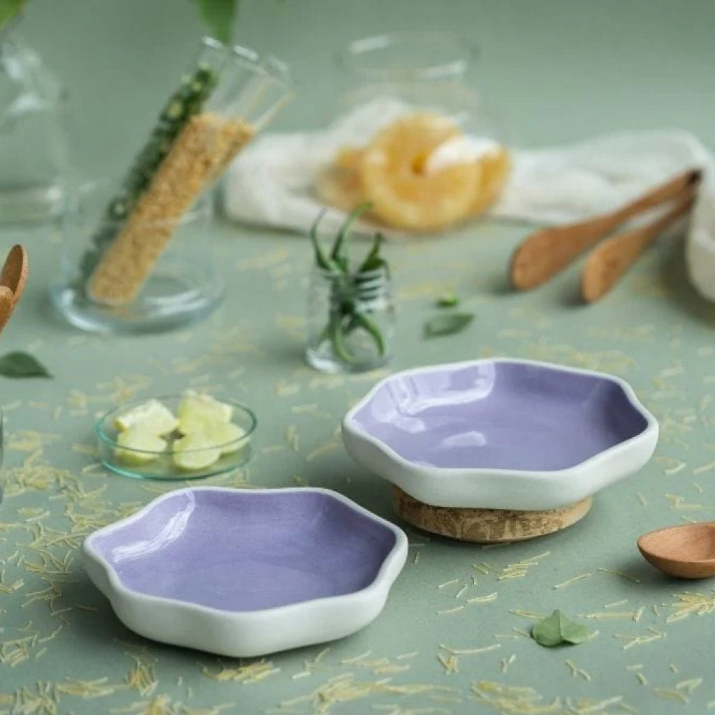 Small Tara Plate Inches Lilac Set of – Lagavi